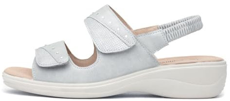 Softlites Selma Womens Grey Easy Fasten Sandal - Size 6 UK - Grey
