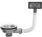 VZU Kitchen Sink Waste Kit, Stainless Steel Kitchen Sink Mini Basket Strainer Plug Waste G1½, 114mm Kitchen Sink Strainer, Overflow Pipes with Square Drain Cover