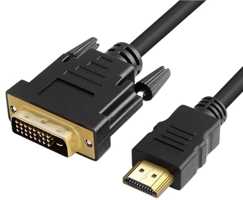 Interfaz Multimedia de Alta Definición Cable DVI,Interfaz de Video HD Cable DVI - Cable Convertidor Bidireccional De 59 Pulgadas | 1080P, Cable Plug And Play Para Pantalla, Monitor, Proyector