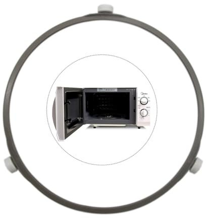 TSUOUKL Mikrowelle Drehring, Mikrowellen Plattenspieler Ring, Kunststoff Drehbarer Mikrowelle Drehteller Ring 17,8 cm Durchmesser, für Glasplatten Tabletthalterung Unterstüzung