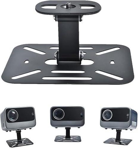 suuosl Mini Beamer Halterung Ständer 360° Drehbar, für 1/4 Zoll Schraubschnittstelle, Beamer Wandhalterung & Beamer Deckenhalterung, Multifunktionale für Decke & Wand, Projector Stand