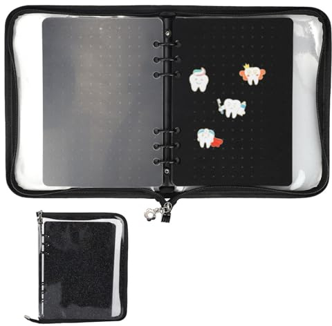 Gosknor Libro Exhibición Pines de Esmalte, 8 Páginas A5 Soporte para Colección Pines Solapa Carpeta Exhibición Broches Esmalte con Película Protectora Transparente Almacenamiento de Broches