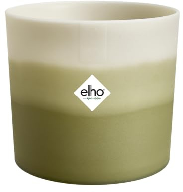 elho Colour Gradiant Round 18cm - Indoor Plant Pot - 100% Recycled Plastic - Ø 18.2 x H 16.8 cm - Green/Bamboo Green