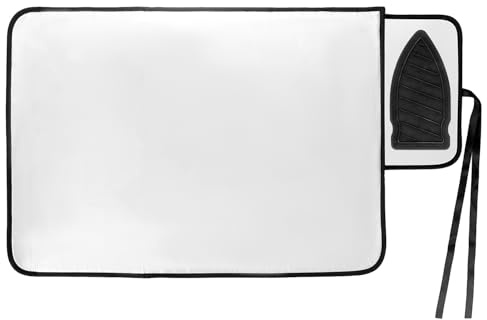 QWORK® Tapis de Repassage sur Table 70x48 cm avec Rembourrage 3mm & Repose-Fer Silicone