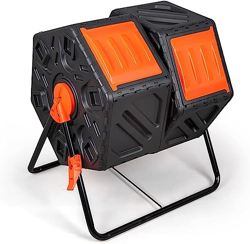 Bidoni per compostaggio, compostaggio da esterno, senza BPA, 120L/60L contenitore per compostaggio da giardino a camera singola