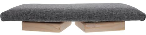 GOOHOCHY Banco de Meditación Plegable de Madera Maciza Silla Ergonómica para Rodillas con Protección Taburete Portátil para Yoga y Relajación Casa o Viajes Color Gris Oscuro