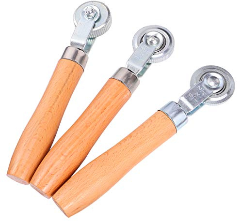 HOODANCOS Rullo Argento e Pneumatici 3 per Compattatore Set Pezzi Auto Metallo Rotelle da 3mm, 6mm 12mm, Resistente All'usura e Leggero, in Legno Riparazione Gomme