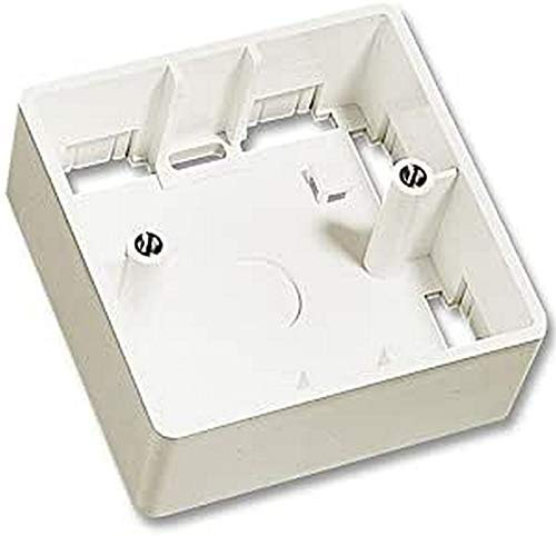 Lindy 60523 - Scatola murale singola, Per prese a muro AV modulari, Bianco, 86 x 86 x 47 mm