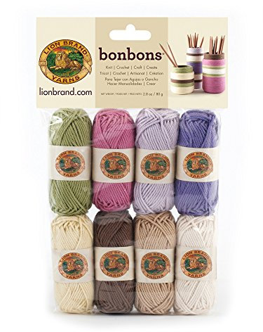 Lion Brand Bonbons Yarn 8/Pkg-Nature,Multi,8 x 28 yd/26 m