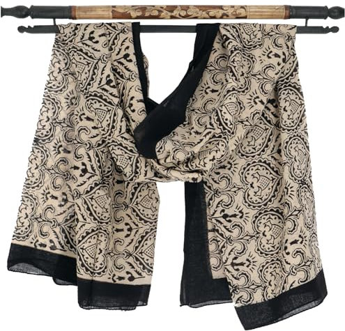 GURU SHOP Leichter Pareo, Sarong, Handbedrucktes Baumwolltuch - Farb Kombination 7, Herren/Damen, Baumwolle, 180x110 cm
