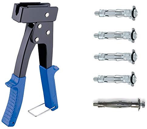 Hohlraumdübel Sortiment 81 tlg. Professionelle Montagezange inklusive. Metalldübel mit Schraube M4, 5, 6, 8. Made in Germany
