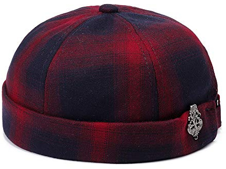 YAMEE Docker-Cap Herren Docker Mütze Damen Seemannsmütze Hafenmütze Herrenmütze Bikercap Hat Wandermütze Dockercap Kopfbedeckung Seemannskappe （Kopfumfang Größenverstellbar）