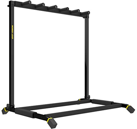 Monkey Loop Floor Prime 5 - Piano Stand per 5 Chitarre o Bassi - Compatibile con Chitarre Elettriche e Bassi Elettrici - Supporto Riempita di Schiuma - Resistente ai Graffi