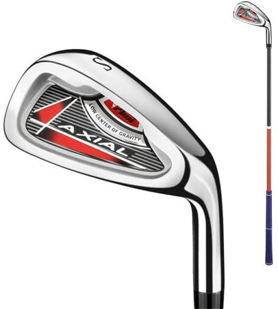Club de Golf Junior Sand Wedge Kids Golf Club #7 Clubs de fers de Golf, Tige en Carbone, tête de Tige en Alliage de Zinc, droitier pour 3-12 garçons Filles (Red for Boys,28 Pouces pour 6-8 Ans)