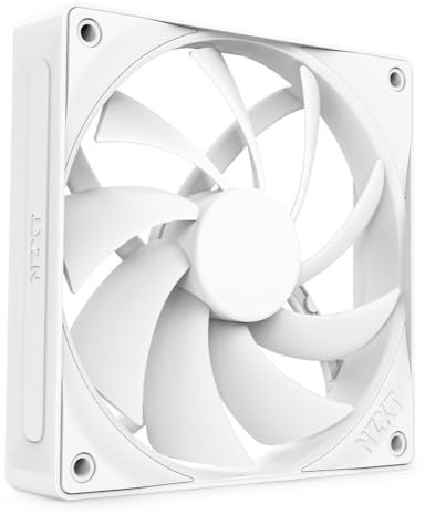NZXT F120Q | Ventilador Silencioso de 120 mm para Caja de PC | Entrada o Salida de Aire | Marco Biselado | Rodamientos Dinámicos Fluidos | Control PWM | Blanco