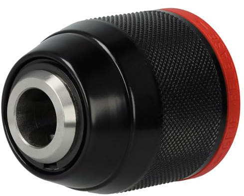 vhbw Schnellspannbohrfutter kompatibel mit Metabo 602316840, PowerMaxx SB 12 BL, BE 600/13-2 Akku Bohrschrauber, Bohrmaschinen Rot Schwarz