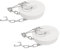 QUARKZMAN 2pcs Tapones de Drenaje para 45-47cm Agujero, Tapón de Desagüe de Goma con 25cm Cadena de Acero Inoxidable Tampões de Drenagem para Bañera Fregadero Lavabo Cocina Ducha, Blanco