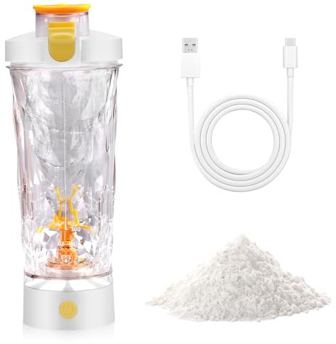 Shaker Electrique 650 ml Électrique Protéine Shaker, Portable Vortex Mélangeur, Shaker Tasse Rechargeable par USB pour Boissons Protéinées, Shaker Electrique Proteine Automatique de Protéines