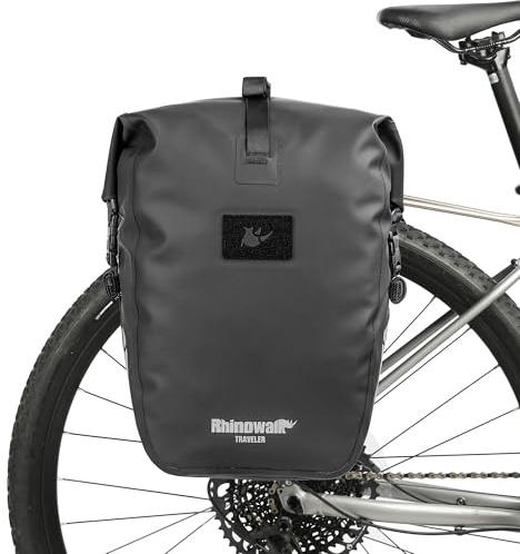 Rhinowalk Bolsa para bicicleta impermeable de 20 L, bolsa de bicicleta, bolsa de hombro para laptop, bolsa de viaje, accesorios de ciclismo profesionales (1 unidad)