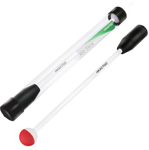HKACTGO Rib Stick,Golf Training Swing Aid,Golf Training Aid,Chipping Training Aid,Golf Alignment Sticks,Rotation and Golf Wrist Hinge Trainer Fits Mens, Womens,Kids/Junior Clubs,White
