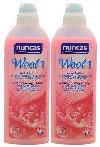 Wool 1, Detergente Neutro Delicato per Lana e Cachemire, Elimina Polvere e Macchie, 750ml (2 Unità)