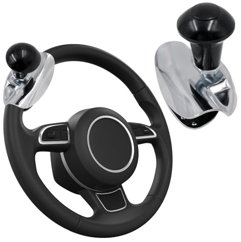 Uryxery Lenkradknauf Universal für Traktor Auto LKW Rasentraktor, kompakter Drehknopf, stabil und angenehm beim Rangieren, abnehmbar, werkzeugarme Montage