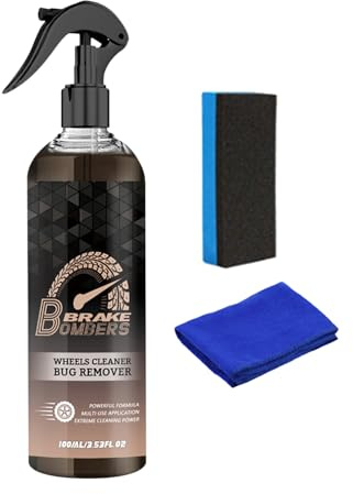 Detergente Parti Freni - Per Lucidatura Detailing e Rimozione Ruggine - 100ml Pulitore Cerchioni Auto Rimozione Ruggine | Per Autoveicoli Camion SUV Berlina Pickup Scooter Cerchione Rotore Disco Mozzo