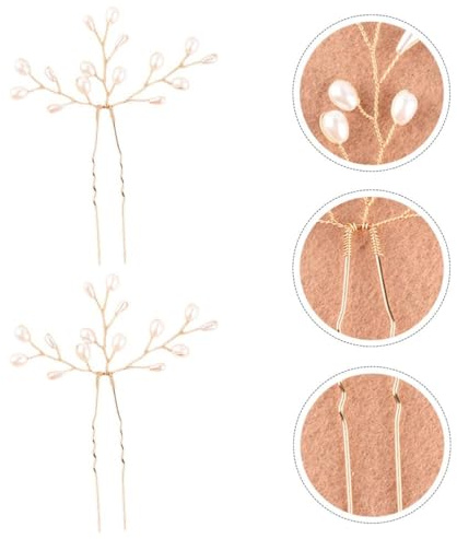 Lurrose Horquillas para Pelo Perlas Decorativas Hechas a Mano, Accesorio Elegante para Boda Diseño Delicado y Acabado Fino, Adecuado para Novia