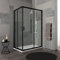 KIAMAMI VALENTINA Duschabtrennung 80x100 h 190 mattschwarzes Profil Klarglas | City