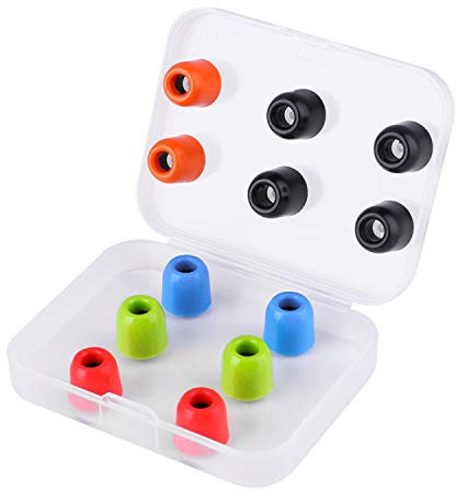 LUDOS Comfy Almohadillas de Espuma Viscoelástica para Auriculares, 12 Almohadillas de Nueva Generación, Lavables, Duraderas y Muy Resistentes, 4,9 mm