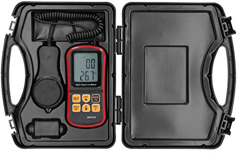 Agatige Iluminómetro Digital Luxómetro Instrumento de Prueba de luz, Medidor de luz portátil Luxómetro Digital, Iluminómetro, Instrumento de Prueba con Conector UART