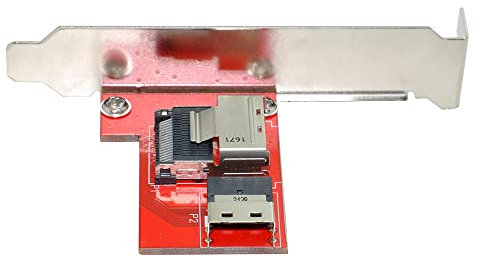 NFHK PCI-Express 4.0 Slimline SAS SFF-8654 auf Mini SAS SFF-8087 PCBA Buchse Adapter mit Halterung