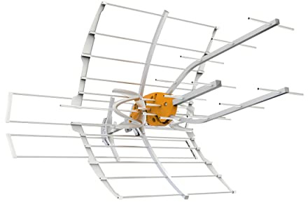 Televes Ellipse Mix 148883 HDTV Antenna – Amplified High VHF/UHF OTA TV Antenna with Built-in TForce Preamp, Automatic Gain Control, FM/LTE/4G/5G Filtering, 75 mi Range - Made in Spain