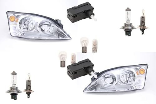 Johns, Scheinwerfer passend für Ford Mondeo 01 00-07 Leuchtmittel Set L R m. Stellmotor