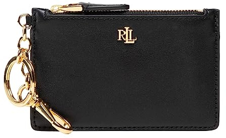 Lauren Ralph Lauren Kartenhalter Small Zip Card Cas 432876731, Schwarz , Taglia Unica