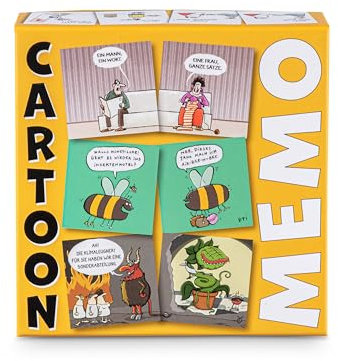 Inkognito Lege Spiel, Memo Spiel | Anlass: ''Cartoon'', Motiv: Comic ''Cartoon Memo '' | Künstler Art-Nr.: 40055 | vom Berliner Verlag