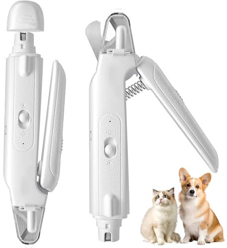 Lottsall Krallenschere für Hunde mit Licht, 2 in 1 Leise Pfotentrimmer für Hunde Professionelle Nagelschneider Scharfe Klinge Sicheres für Hunde Katzen