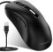 memzuoix Ratón USB con Cable – Ratón Óptico de 1400 dpi, 5 Botones, Diseño Ergonómico con Cable de 1,5m – para Ordenador, Laptop, PC, Mac – Negro