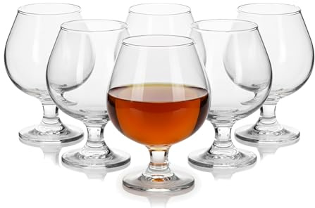 TWO TIGERS Copa de Coñac 500ml | Pack 6 Unidades | Copas de Cristal | Copa Brandy Licores Coñac Whisky | Hosteleria Restaurantes Bar Fiestas Celebraciones (500ml (6Ud)