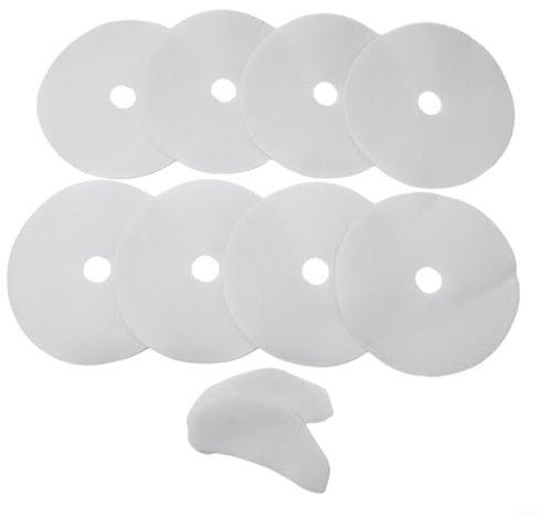 Sandyseptember Kit de filtres pour sèche-linge - 8 pots d'échappement ronds - 2 filtres d'admission d'air - Chiffon en microfibre blanc - Pour enlever la poussière et les peluches
