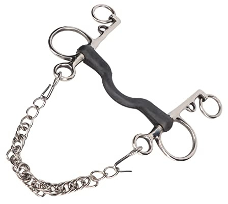 per Cavallo, Morsi per Cavallo per Bocca di Cavallo Antiruggine in Acciaio Inossidabile Catena per Cordolo per Morsi per Cavallo Bit per Filetto da Masticare per per Bavaglio