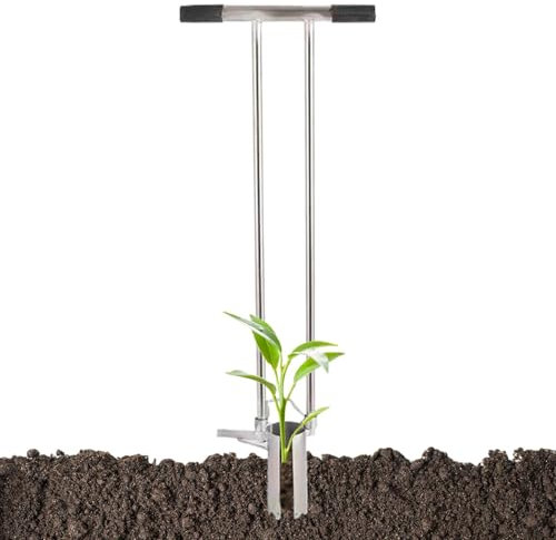 Trasplantador de bulbos, Trasplantador fácil de plántulas,Jardinera Manual de bulbos de jardinería con Mango Largo | Plantador de bulbos Estable, desmalezador de césped para jardinería para huerto