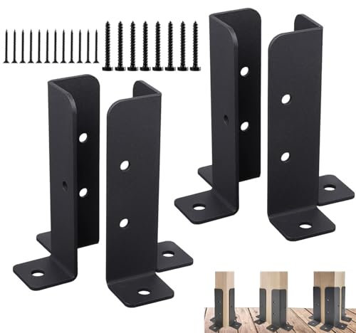 Ancla De Poste De Alto Rendimiento - Post Post Base, Ajustable | Soporte De La Base De La Cerca Robusta Para Postes De Madera, Instalación De La Cerca Y La Cerca Facilitada