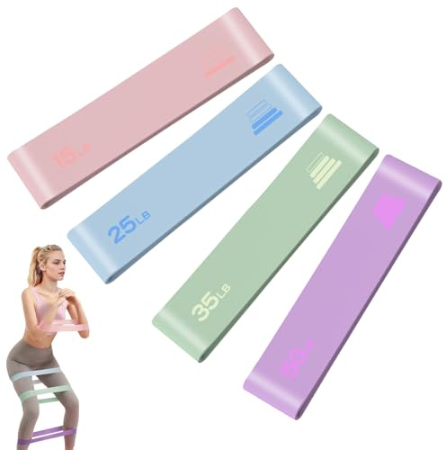 Fasce di Resistenza Per Pilates – Set di fasce di esercizi premium per allenamenti di fianchi, glutei e corpo intero – Livelli di forza multipli – Ideale per casa, palestra, yoga e allenamento Pilates