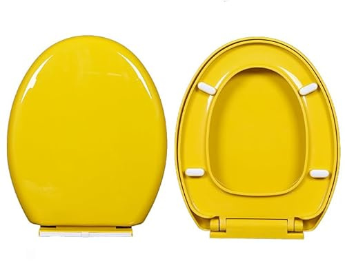 Asiento de Inodoro Redondo con Cierre Suave y liberación rápida, 36 x 44 cm, Compatible con inodoros Redondos, Fabricado en Polipropileno (PP).