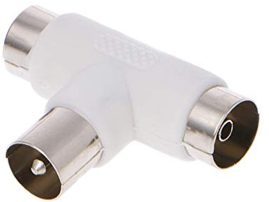 Câble coaxial 2 voies TV T mâle vers 2 connecteurs femelles adaptateur connecteur anti-poussière bouchon protecteur prise de sécurité adaptateur prise câble coaxial cordon soudure panneau de cloison