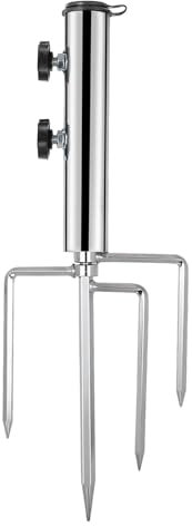 MAEXUS® Piquet de parasol avec 4 piquets, support de parasol réglable, ancrage au sol pour parasol de plage