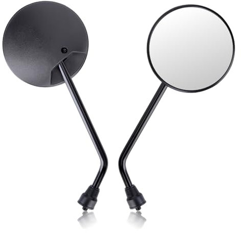 Cretassion Motorrad Spiegel E9-Geprüft, Runde Motorrad Rückspiegel 360° Rotation, MotorradSpiegel M8 Kompatibel mit Scooter, Roller, ATV, Moped, Dikt-Bike