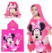 Toalla Playa Niña Bebe de Baño con Capucha, Toalla Poncho Niño Toalla Infantil de Playa Toalla de Microfibra Poncho y Bolsa de Cordó, Surf para Baño Piscina Playa Niños de 2 a 8 Años (Rosa)