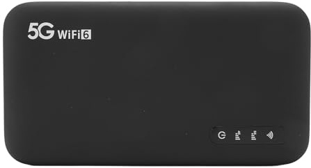 5G WiFi 6 Tragbarer Hotspot, Wi-Fi 6 AX1500 Reiserouter, 2,77 Gbit/S DL, 1,25 Gbit/S Ul, 16 Geräte, 200 Länder, 1,1 GB Daten für 140 Länder